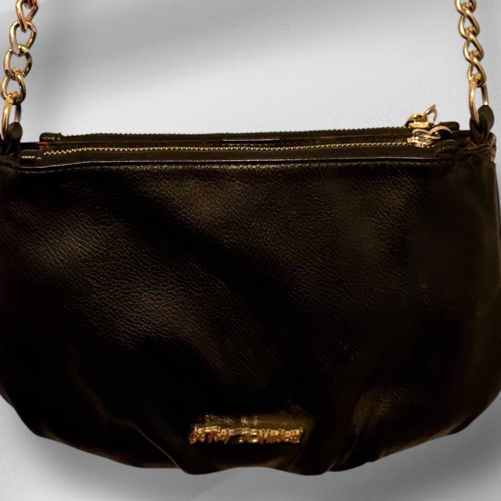 Betsey Johnson Black Embellished Shoulder Bag Purse - Picture 4 of 7